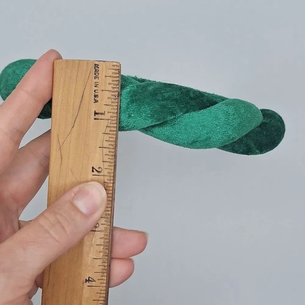 Green velvet headband braided headband plush cosmetic accessory
